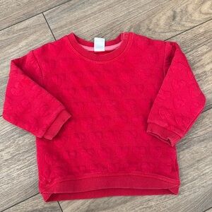 H&M Valentines Heart Sweatshirt/Sweater - 12-18m